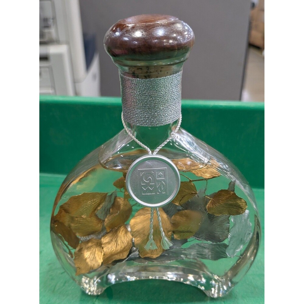 1996 Lisane International Bergamot Bath Oil 10oz Gold Silver Leaf, New